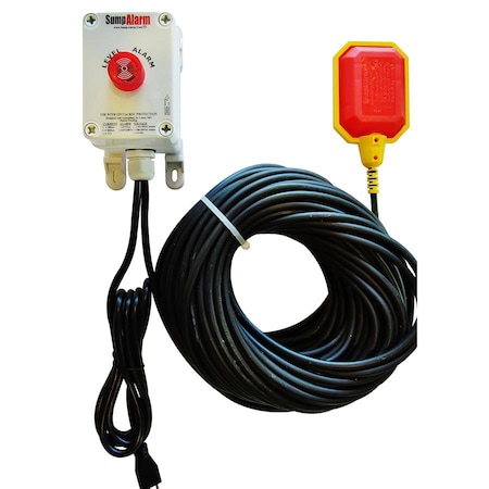 In/Outdoor Pump/High Water Alarm,120V,100' Float
